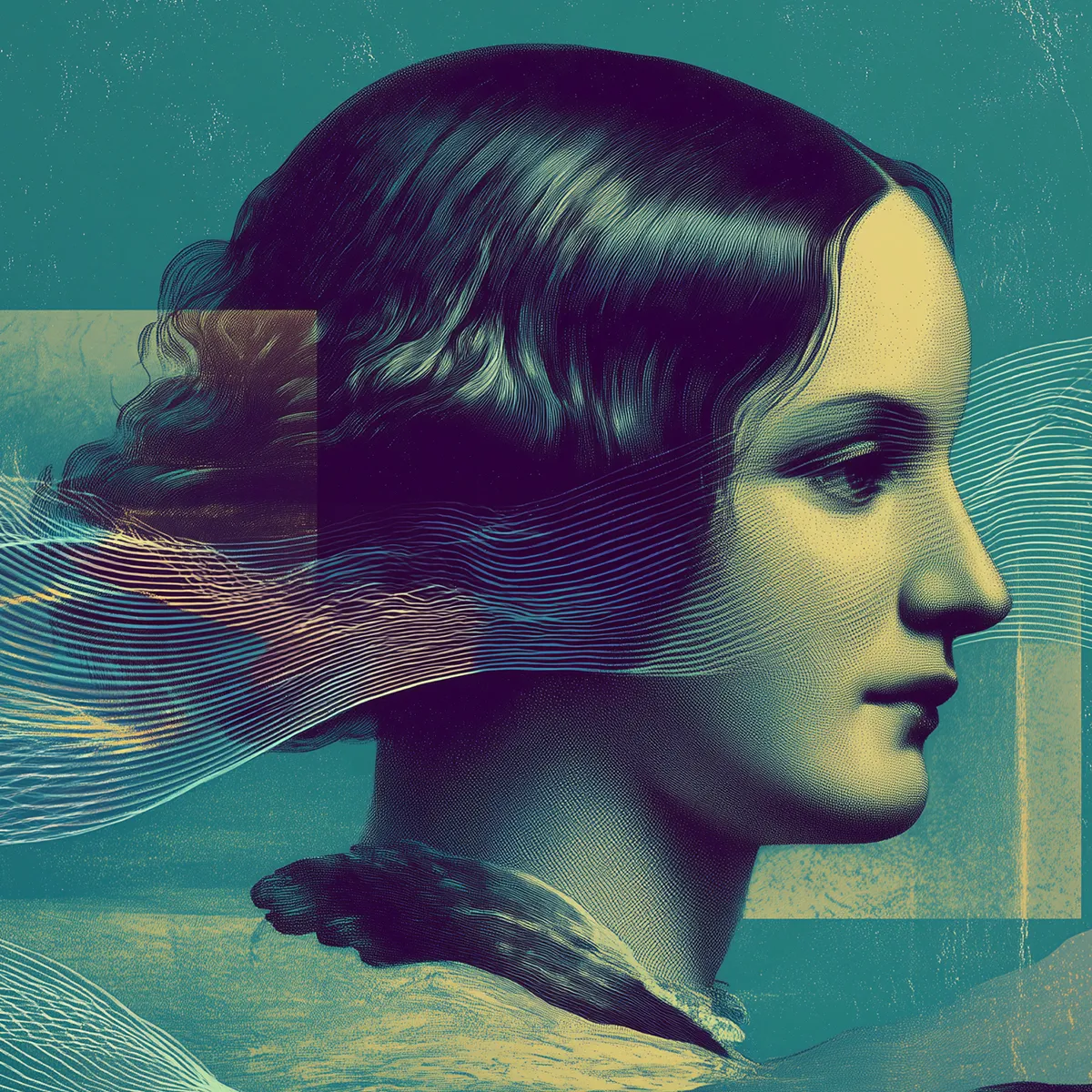 Surreal illustration of an open book with aged pages exploding outward into fragments against a flat blue background, as if the contents are bursting free into space.